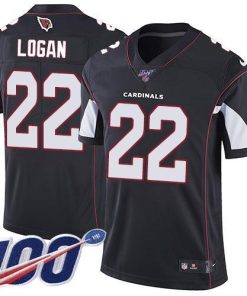 Nike Arizona Cardinals #22 T.J. Logan Black Alternate Stitched NFL 100th Season Vapor Limited Jersey