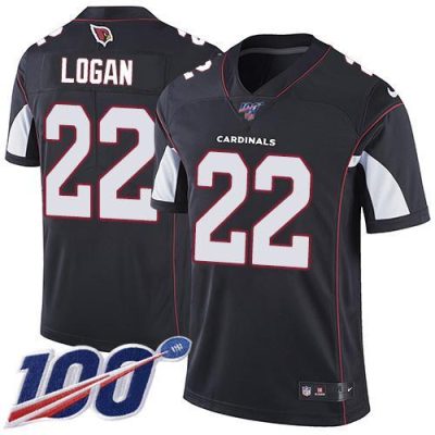Nike Arizona Cardinals #22 T.J. Logan Black Alternate Stitched NFL 100th Season Vapor Limited Jersey