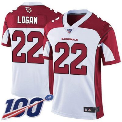 Nike Arizona Cardinals #22 T.J. Logan White Stitched NFL 100th Season Vapor Limited Jersey