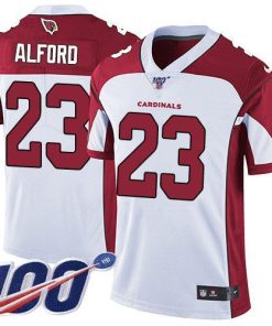 Nike Arizona Cardinals #23 Robert Alford White Stitched NFL 100th Season Vapor Limited Jersey