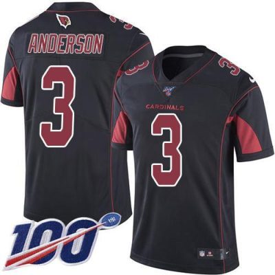 Nike Arizona Cardinals #3 Drew Anderson Black Stitched NFL Limited Rush 100th Season Jersey