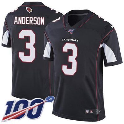 Nike Arizona Cardinals #3 Drew Anderson Black Alternate Stitched NFL 100th Season Vapor Limited Jersey