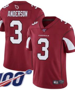 Nike Arizona Cardinals #3 Drew Anderson Red Team Color Stitched NFL 100th Season Vapor Limited Jersey