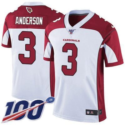 Nike Arizona Cardinals #3 Drew Anderson White Stitched NFL 100th Season Vapor Limited Jersey
