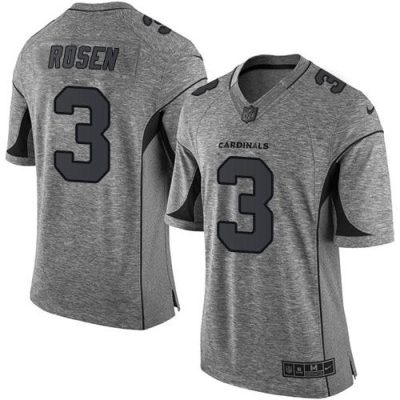 Nike Arizona Cardinals #3 Josh Rosen Gray Stitched NFL Limited Gridiron Gray Jersey