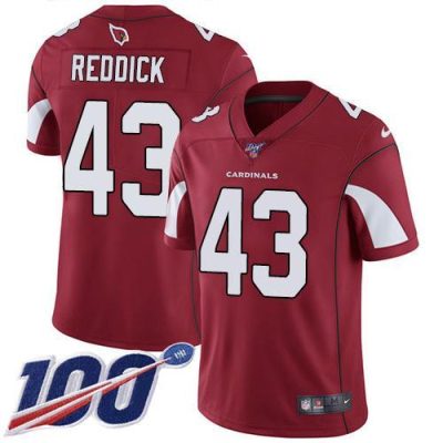 Nike Arizona Cardinals #43 Haason Reddick Red Team Color Stitched NFL 100th Season Vapor Limited Jersey