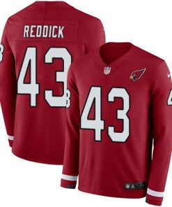 Nike Arizona Cardinals #43 Haason Reddick Red Team Color Stitched NFL Limited Therma Long Sleeve Jersey