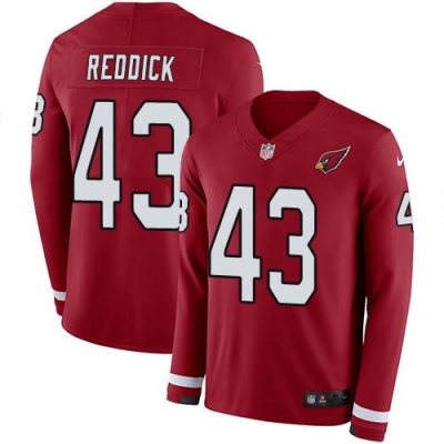 Nike Arizona Cardinals #43 Haason Reddick Red Team Color Stitched NFL Limited Therma Long Sleeve Jersey