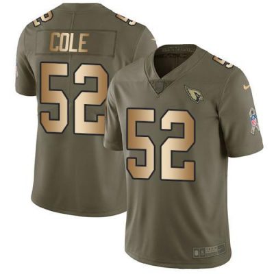 Nike Arizona Cardinals #52 Mason Cole Olive/Gold Stitched NFL Limited 2017 Salute to Service Jersey