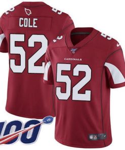 Nike Arizona Cardinals #52 Mason Cole Red Team Color Stitched NFL 100th Season Vapor Limited Jersey