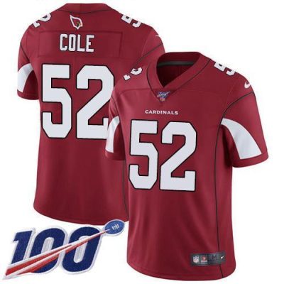 Nike Arizona Cardinals #52 Mason Cole Red Team Color Stitched NFL 100th Season Vapor Limited Jersey