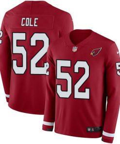 Nike Arizona Cardinals #52 Mason Cole Red Team Color Stitched NFL Limited Therma Long Sleeve Jersey