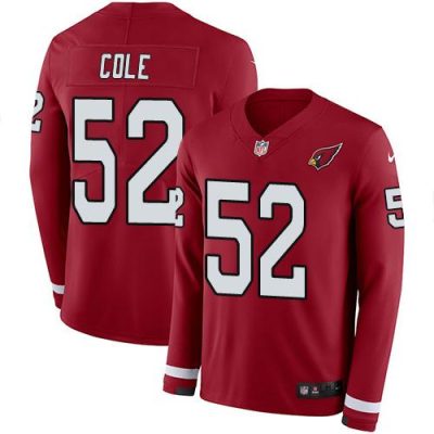 Nike Arizona Cardinals #52 Mason Cole Red Team Color Stitched NFL Limited Therma Long Sleeve Jersey