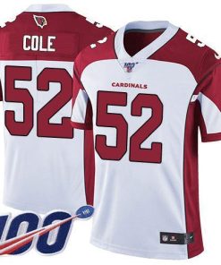 Nike Arizona Cardinals #52 Mason Cole White Stitched NFL 100th Season Vapor Limited Jersey