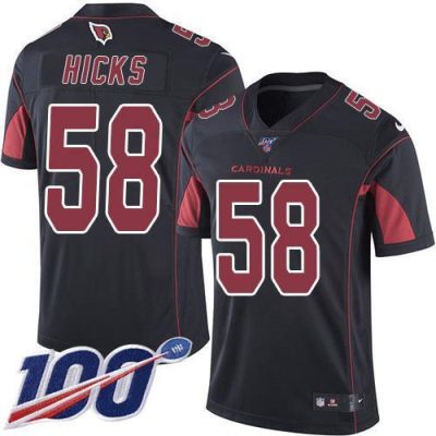 Nike Arizona Cardinals #58 Jordan Hicks Black Stitched NFL Limited Rush 100th Season Jersey