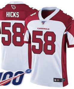 Nike Arizona Cardinals #58 Jordan Hicks White Stitched NFL 100th Season Vapor Limited Jersey