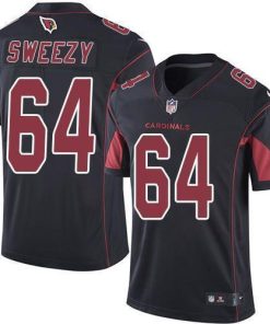 Nike Arizona Cardinals #64 J.R. Sweezy Black Stitched NFL Limited Rush Jersey