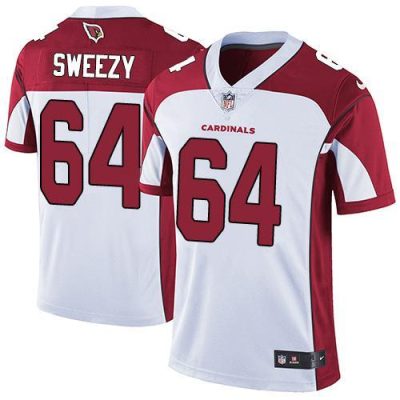 Nike Arizona Cardinals #64 J.R. Sweezy White Stitched NFL Vapor Untouchable Limited Jersey