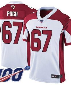 Nike Arizona Cardinals #67 Justin Pugh White Stitched NFL 100th Season Vapor Limited Jersey