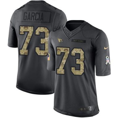 Nike Arizona Cardinals #73 Max Garcia Black Stitched NFL Limited 2016 Salute to Service Jersey