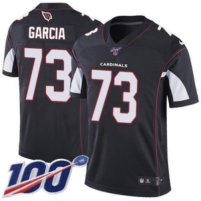 Nike Arizona Cardinals #73 Max Garcia Black Alternate Stitched NFL 100th Season Vapor Limited Jersey