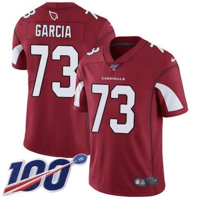 Nike Arizona Cardinals #73 Max Garcia Red Team Color Stitched NFL 100th Season Vapor Limited Jersey
