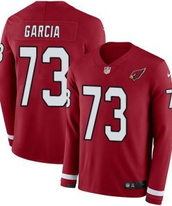 Nike Arizona Cardinals #73 Max Garcia Red Team Color Stitched NFL Limited Therma Long Sleeve Jersey