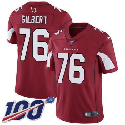 Nike Arizona Cardinals #76 Marcus Gilbert Red Team Color Stitched NFL 100th Season Vapor Limited Jersey