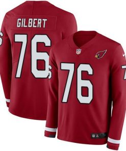 Nike Arizona Cardinals #76 Marcus Gilbert Red Team Color Stitched NFL Limited Therma Long Sleeve Jersey