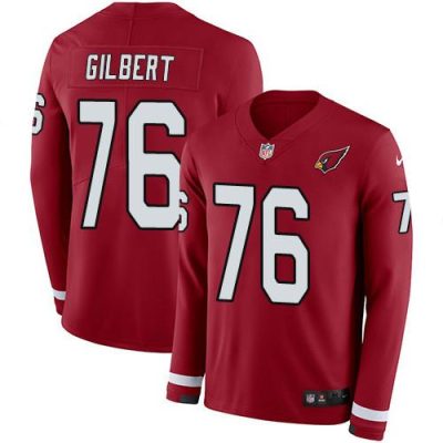 Nike Arizona Cardinals #76 Marcus Gilbert Red Team Color Stitched NFL Limited Therma Long Sleeve Jersey