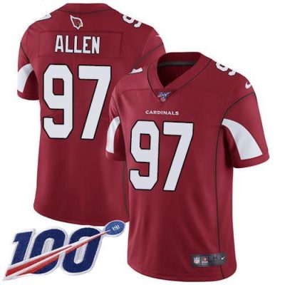 Nike Arizona Cardinals #97 Zach Allen Red Team Color Stitched NFL 100th Season Vapor Limited Jersey