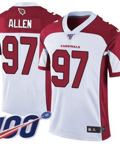 Nike Arizona Cardinals #97 Zach Allen White Stitched NFL 100th Season Vapor Limited Jersey