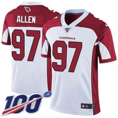 Nike Arizona Cardinals #97 Zach Allen White Stitched NFL 100th Season Vapor Limited Jersey