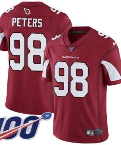 Nike Arizona Cardinals #98 Corey Peters Red Team Color Stitched NFL 100th Season Vapor Limited Jersey