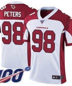 Nike Arizona Cardinals #98 Corey Peters White Stitched NFL 100th Season Vapor Limited Jersey