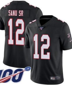 Nike Atlanta Falcons #12 Mohamed Sanu Sr Black Alternate Stitched NFL 100th Season Vapor Limited Jersey