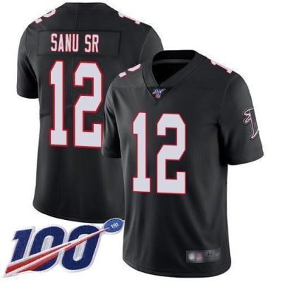 Nike Atlanta Falcons #12 Mohamed Sanu Sr Black Alternate Stitched NFL 100th Season Vapor Limited Jersey