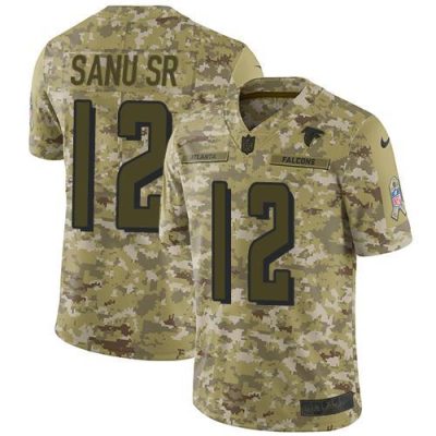 Nike Atlanta Falcons #12 Mohamed Sanu Sr Camo Stitched NFL Limited 2018 Salute To Service Jersey
