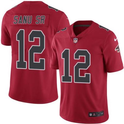 Nike Atlanta Falcons #12 Mohamed Sanu Sr Red Stitched NFL Limited Rush Jersey