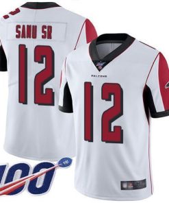 Nike Atlanta Falcons #12 Mohamed Sanu Sr White Stitched NFL 100th Season Vapor Limited Jersey