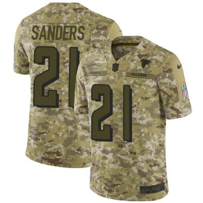 Nike Atlanta Falcons #21 Deion Sanders Camo Stitched NFL Limited 2018 Salute To Service Jersey