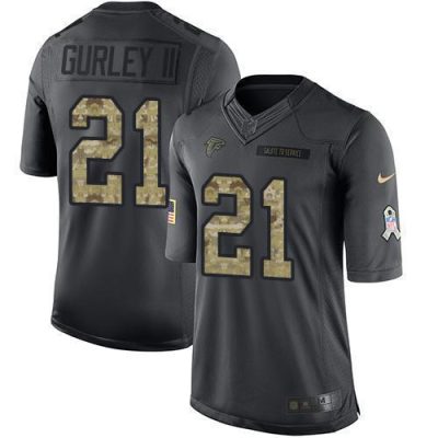 Nike Atlanta Falcons #21 Todd Gurley II Black Stitched NFL Limited 2016 Salute to Service Jersey