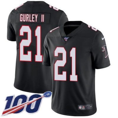 Nike Atlanta Falcons #21 Todd Gurley II Black Alternate Stitched NFL 100th Season Vapor Untouchable Limited Jersey