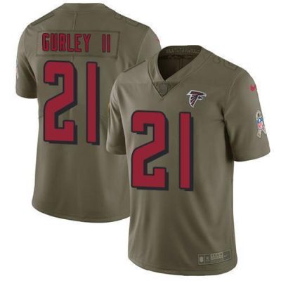 Nike Atlanta Falcons #21 Todd Gurley II Olive Stitched NFL Limited 2017 Salute To Service Jersey