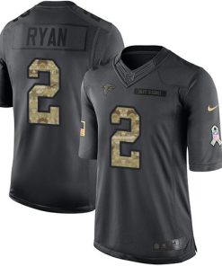Nike Atlanta Falcons #2 Matt Ryan Black Stitched NFL Limited 2016 Salute To Service Jersey