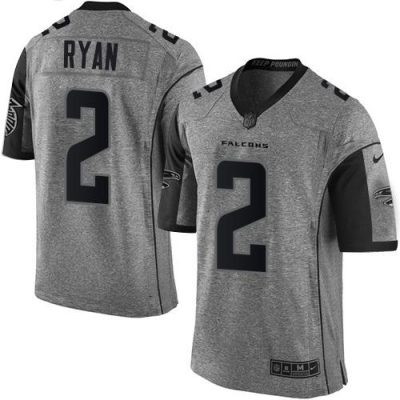 Nike Atlanta Falcons #2 Matt Ryan Gray Stitched NFL Limited Gridiron Gray Jersey
