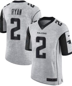 Nike Atlanta Falcons #2 Matt Ryan Gray Stitched NFL Limited Gridiron Gray II Jersey