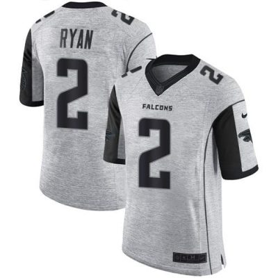 Nike Atlanta Falcons #2 Matt Ryan Gray Stitched NFL Limited Gridiron Gray II Jersey
