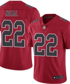 Nike Atlanta Falcons #22 Keanu Neal Red Stitched NFL Limited Rush Jersey