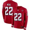 Nike Atlanta Falcons #22 Keanu Neal Red Team Color Stitched NFL Limited Therma Long Sleeve Jersey